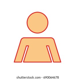 female gender silhouette isolated icon