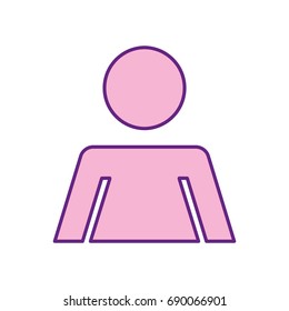 female gender silhouette isolated icon