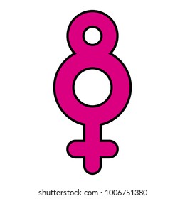 Female gender symbol image vector illustration design
