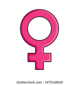 female gender symbol pop art style