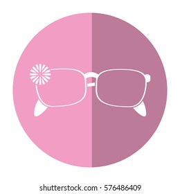 female glasses flower accessory shadow