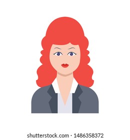 female glyh flat vector icon