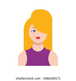 female glyph flat vector icon