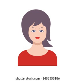 female glyph flat vector icon
