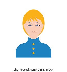 female glyph flat vector icon