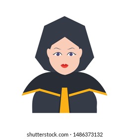 female glyph flat vector icon