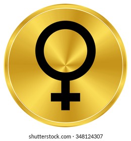 Female - gold vector icon