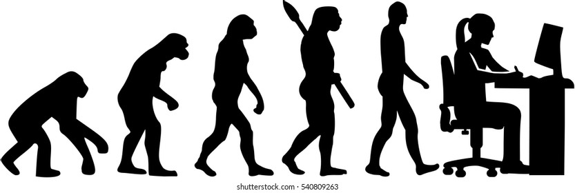 Female graphic artist evolution