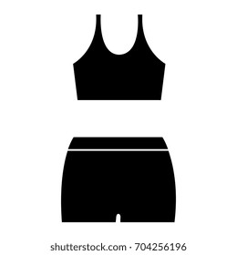 Female gym wear icon