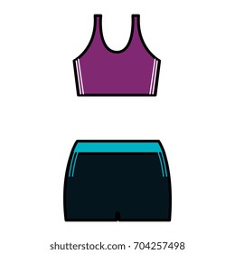 Female gym wear icon