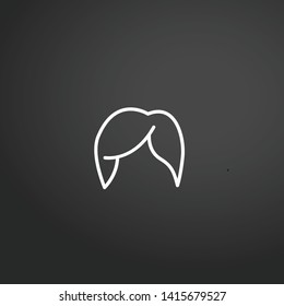 Female Hair Variant Outline vector icon. Female Hair Variant Outline concept stroke symbol design. Thin graphic elements vector illustration, outline pattern for your web site design, logo, UI. EPS 10