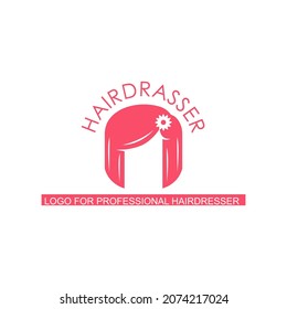 Female Hairdresser Logo Design Vector