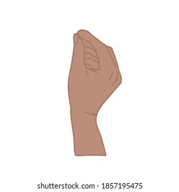 Female hand. A beautiful illustration of a woman's hand drawn in the flat style. For your design and poster. Vector illustration