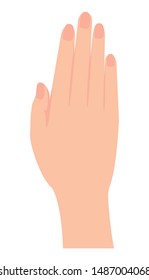 Female hand gesture (hand sign) vector illustration