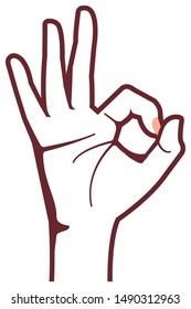 Female hand gesture vector illustration