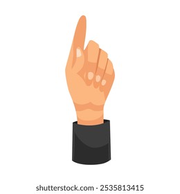 Gestos de mano femenina ilustración de elemento plano