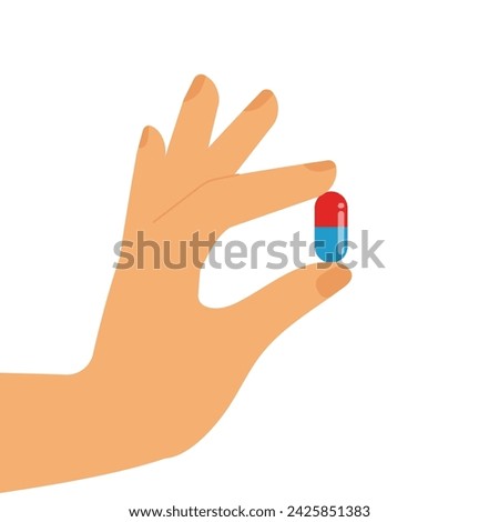 Similar – Image, Stock Photo Female chemist hand holding magnifying glass to analyze golden glitter sample on petri dish in lab