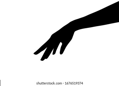 Woman Hand Silhouette Images Stock Photos Vectors Shutterstock