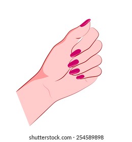 female hand manicure