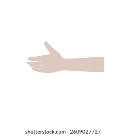 female hand showing something without background