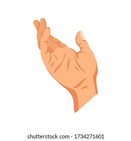 Female hand sign. Human finger gesture sign. Sign