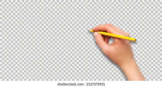 Female hand writing and