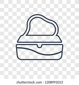 Female handbag concept vector linear icon isolated on transparent background, Female handbag concept transparency concept in outline style
