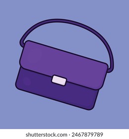 Female handbag icon vector. ladies purse icon. handbag purse vector illustration. 