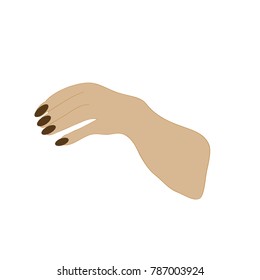 Female hand.Plastic design.