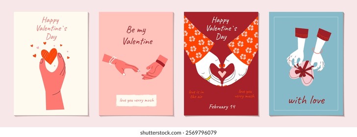 Female hands holding heart. Birthday, anniversary, Valentine's day card. Souvenir in arms. For poster, business card, invitation, flyer, banner, email header	