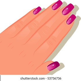 Female hands with manicured