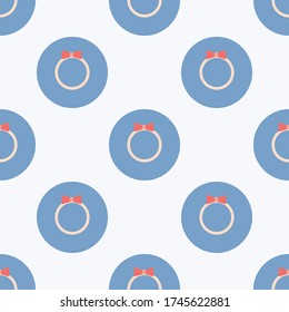 Female hat with bow seamless repeat vector pattern for wrapping paper,fabric,textile,backgrounds.
