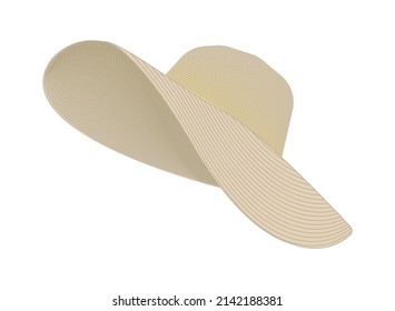 icono de sombrero femenino aislado