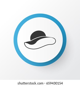 Female Hat Icon Symbol. Premium Quality Isolated Elegant Headgear Element In Trendy Style.