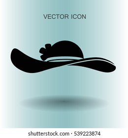 Female hat icon. vector illustration