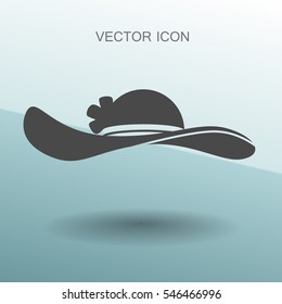 Female hat icon. vector illustration