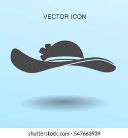 Female hat icon. vector illustration