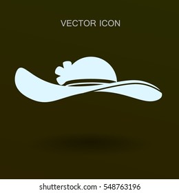 Female hat icon. vector illustration