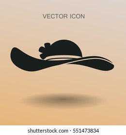 Female hat icon. vector illustration
