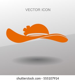 Female hat icon. vector illustration