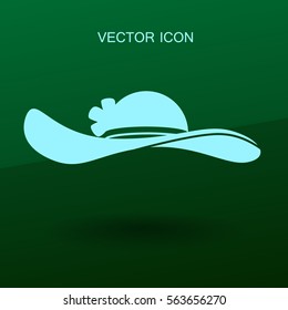 Icono de sombrero femenino. ilustración vectorial