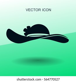 Female hat icon. vector illustration