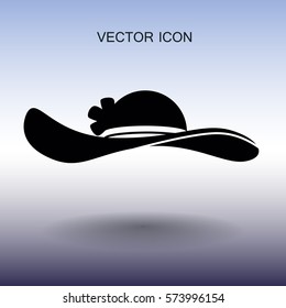 Frauenhutsymbol. Vektorgrafik