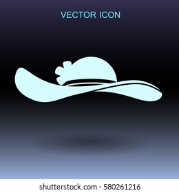 Female hat icon. vector illustration