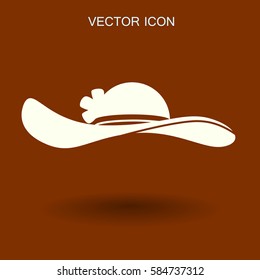 Female hat icon. vector illustration