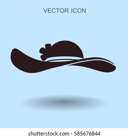 Female hat icon. vector illustration