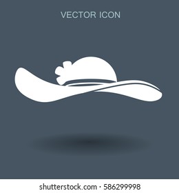 Female hat icon. vector illustration
