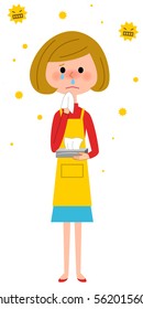 The female with hay fever