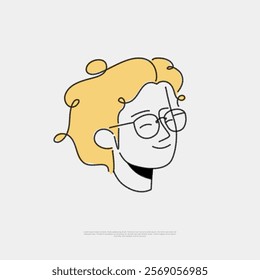 female head drawing minimalist designs with simple line art vector graphics. Perfect for logos, prints, and digital projects. Stylish, modern, elegant stock designs for creative inspiration