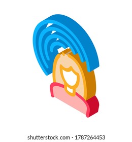 Female Hearing Icon Vector. Isometric Female Hearing sign. color isolated symbol illustration